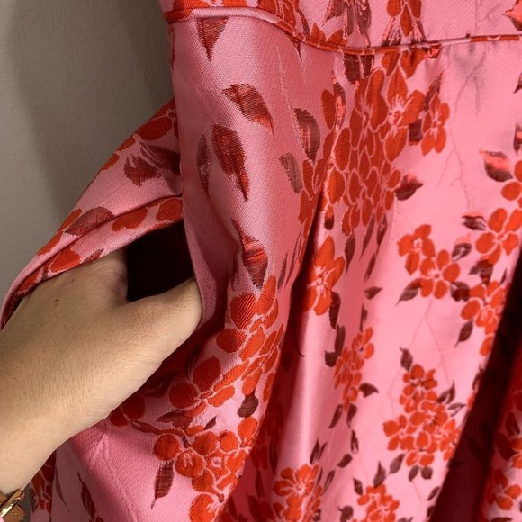 Adrianna Papell Pink Floral Midi Dress - Picture 5 of 11